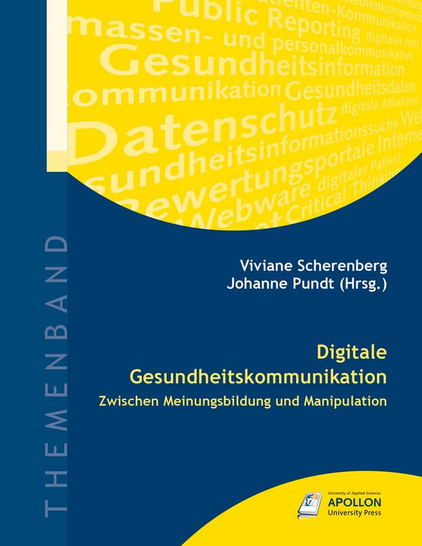 Buch wissenschaftliches Themenband Digitale Gesundheitskommunikation. Herausgeberinnen Scherenberg und Pundt 